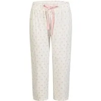 By Louise Pyjamahose Lace Luxury (1-tlg., 1-teilig) Damen Schlafhose Pyjamahose Caprihose Baumwolle