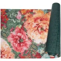 ANRO Küchenläufer RANNA pflegeleicht Teppichläufer Bodenmatte Flurläufer Küchenteppich, eckig, Höhe: 3 mm, Meterware rutschfest 100cm Aquarell Braun wasserdicht