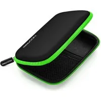 deleyCON Festplattentasche deleyCON Festplattentasche Case für 2,5 Zoll HDD SSD 2 Fächer Schwarz