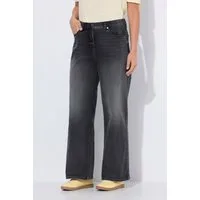 Ulla Popken Regular-fit-Jeans Jeans Mary weites Bein Stretch 5-Pocket-Hose