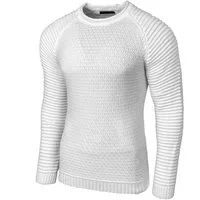 Baxboy Strickpullover Baxboy Strickpullover Herren Two Tone Rundhals Pullover B-8056