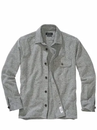 Mey & Edlich Herren Basettis Overshirt Grau 61 % Baumwolle, 15 % Polyamid, 11 % Polyacryl, 5 % Seide, 5 % Leinen, 3 % andere Fasern