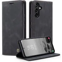 Wörleonline Handyhülle Schutzhülle für Samsung Galaxy A55 5G Hülle, mit Magnetverschluss und zwei Kartenfächern, Klapphülle, Flip Case
