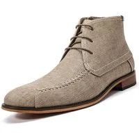 Allthemen Schnürstiefel Herren Business Schnürstiefel mit Mittlerer Schaft Niedriger Absatz