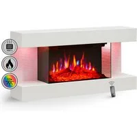 Balderia Elektrokamin Elektro-Wandkamin BALDERIA Ida – 1800 W, 3D-Flammeneffekt, weiss, Wandkamin, 3D Flammeneffekt, 1800 W zuschaltbar, LED-Beleuchtung