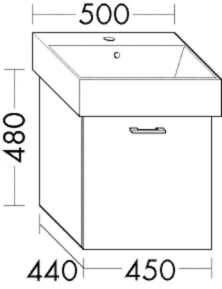 Burgbad Waschtischunterschrank System 30 Preisgruppe 4 Sana 480x450x440 Schilf Hochglanz WUOH045F3362