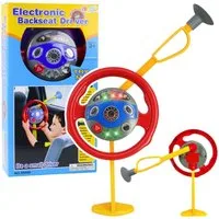 Wisam Lernspielzeug Lenkrad-Autosimulator mit Saugnäpfen für Kinder, Lichter und Geräusche