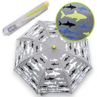 HECKBO Taschenregenschirm Magic Kinder Jungen Mädchen Regenschirm wechselt bei Regen die Farbe, mit Reflektoren an der Seite