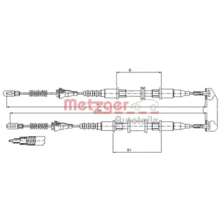 Metzger Handbremsseil hinten Opel Astra Kadett
