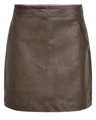 Nümph - NUDORITH SIMPEL PU SKIRT black coffee - Gr. - 34