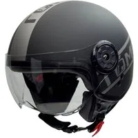 RÖMER HELME Motorradhelm RR20035 - Motorrad- Jethelm mit Pilotenvisier, schwarzgrau