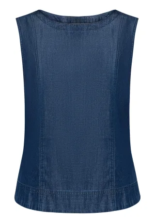 CARTOON - Blusentop dark blue denim - Gr. - 40