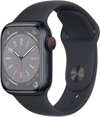 Apple Watch Series 8 41mm Cellular Sportarmband mitternacht Aluminiumgehäuse mitternacht