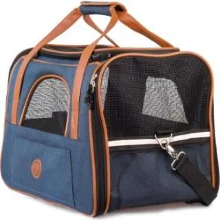 HUND IST KÖNIG ® Hundetasche Katzentasche | robust & formstabil | faltbar & platzsparend dunkelblau S