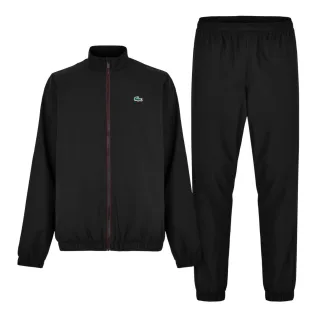 Lacoste - Trainingsanzug für Herren, Weiter Stehkragen (Schwarz/Espresso-Braun)