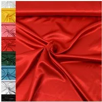 MAGAM-Stoffe Stoff "Estelle", Satin glänzend einfarbig uni ideal für Kleidung und Deko Meterware