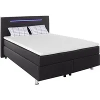 COLLECTION AB Boxspringbett London, inklusive Topper und Kissen, mit LED-Beleuchtung, Boxspringbett erhältlich in 90cmx200cm, 140cmx200cm & 180cmx200cm