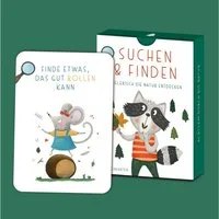 Rüsselfuchs Spiel Suchen und Finden Entdeckerkarten für Kinder Naturspiel Karten, Suchen & Finden – Entdeckerkarten für Kinder, handgezeichnete Karten, kindgerechte Impulse, Faltschachtel