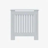 SONNI Heizungsverkleidung Heizkörperverkleidung, weiß, 78cm-172cm, Vertikale, Gitter, Heizungsverkleidung, Kreuzgitter, Zubehör für Wandmontage, 78cm-172cm