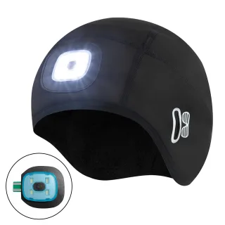 XANES Knitted Bike Warm Hat Removeable LED Light 3 Modes Brightness 200mAh Battery USB Chargeable Portable Flashlight fo