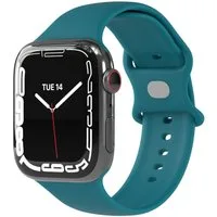 EAZY CASE Smartwatch-Armband Silikon Armband iWatch 11 10 9 8 7 6 5 4 3 2 SE Ultra, Sport Loop Silikon Apple Watch 44-49 mm Uhrenband Petrol Outdoor