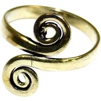 Guru-Shop Zehenring Zehenring aus Messing, Goaschmuck gold,..