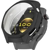 Wigento Smartwatch-Hülle Full Cover für Huawei Watch GT 6 Pro Electroplated TPU 360 Schwarz, Full TPU Schutzhülle, nahtlose Passform