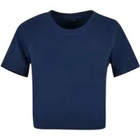 Build Your Brand Rundhalsshirt Damen Cropped Tee / Single Jersey / Kurz geschnitten