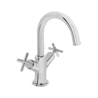 VitrA Origin Classic Zweigriff-Waschtischmischer Höhe 26 cm Einlochmontage Chrom,A42884 A42884