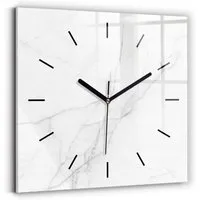 Tulup Wanduhr Dekorative Glasuhr Marmor Rechteckige Moderne Uhr aus Gehärtetem Glas