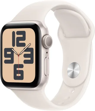 Apple Watch SE 2 (2022) [GPS inkl. Sportarmband S/M polarstern] 40mm Aluminiumgehäuse polarstern