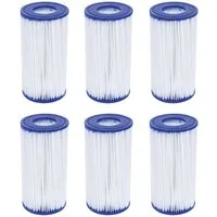 Bestway Pool-Filterkartusche 6er Set Bestway Filterkartusche Poolfilter Filterpatrone
