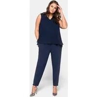 Sheego Jumpsuit Jumpsuit Ärmellos Innenbeinlänge ca. 68 cm