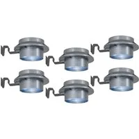 näve LED Dachrinnenleuchte Mistra, LED fest integriert, Tageslichtweiß, Wetterfest, AA 1,2V Akku, Farbe: grau, Material: Kunststoff