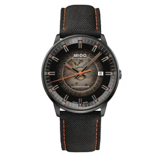 Mido Commander II Automatic M021.407 40mm Textilarmband schwarz Edelstahlgehäuse schwarz