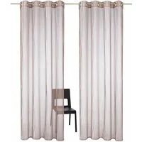 OTTO home Gardine Dimona (2 St), Ösen, transparent, Voile, 2er-Set, transparent, Voile, Polyester