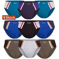 Cocain underwear Slip Herren Sportslip Unterhose Schlüpfer Slip bunt Baumwolle ohne Eingriff (Spar-Set, 9-St) auch in ÜBERGRÖSSEN - produziert in Europa