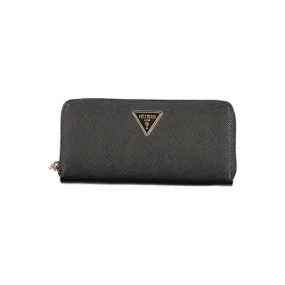 Guess Jeans Schwarzes Polyethylen-Portemonnaie