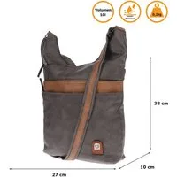Christian Wippermann Umhängetasche Große Umhängetasche Damen Tasche Schultertasche (einzeln), Crossover Leder Optik