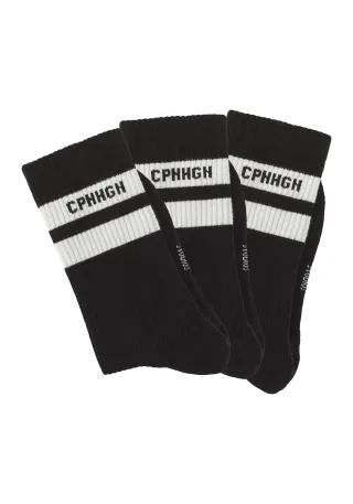 Copenhagen Studios CS Tennissock klassicstripe terry3 3x black - Gr. - 46