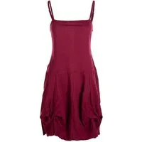Vishes Sommerkleid Damen Ballon-Kleid Tunika-Kleid Sommerkleid verstellbare Träger Hippie, Elfen Style