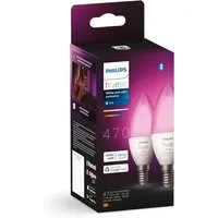 Philips Hue LED Lampe E14 2er Set 5,3W 320lm White Color Amb. Smarte Lampe