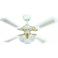 Westinghouse Deckenventilator Deckenventilator Princess Trio Weiß 105 cm, Mit Zugschnur