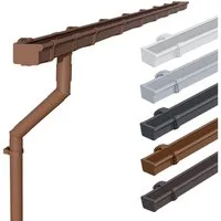 INEFA Dachrinne NW 68 Dachrinnen-Set kastenförmig aus PVC für Gartenhaus,3m, Kastenrinnen- Set von INEFA, 1-St., Set für eine Dachseite, Regenrinne aus Kunststoff für Pultdach, Made in Germany
