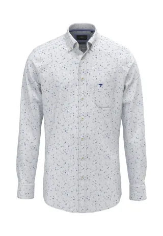 Fynch Hatton - Hemd mit Allover-Muster blau - Gr. - XL