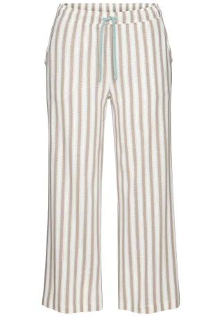 LASCANA - Vivance Dreams VD Cozy Nights Culotte brown stripe - Gr. - 46