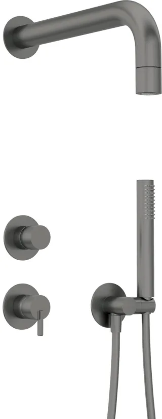 Neuesbad Serie 600 Unterputz Dusch-Set mit fester Kopfbrause Neuesbad Oberfläche: Titanium NB1NQS_D9XK1