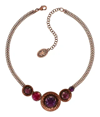 konplott - Halskette - Honey Drops in Space violet