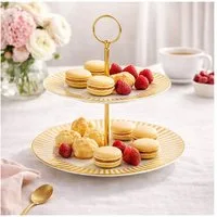 Neuetischkultur Etagere Etagere Keramik 2 stöckig Servieretagere 24 cm, Keramik, (1 Etagere ohne Dekoration)