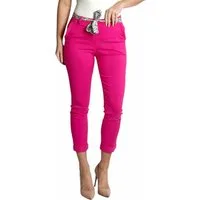 Mississhop Stretch-Hose Female Damen Stretch Klassische Chino Hose mit gemustertem Tuch N. 366